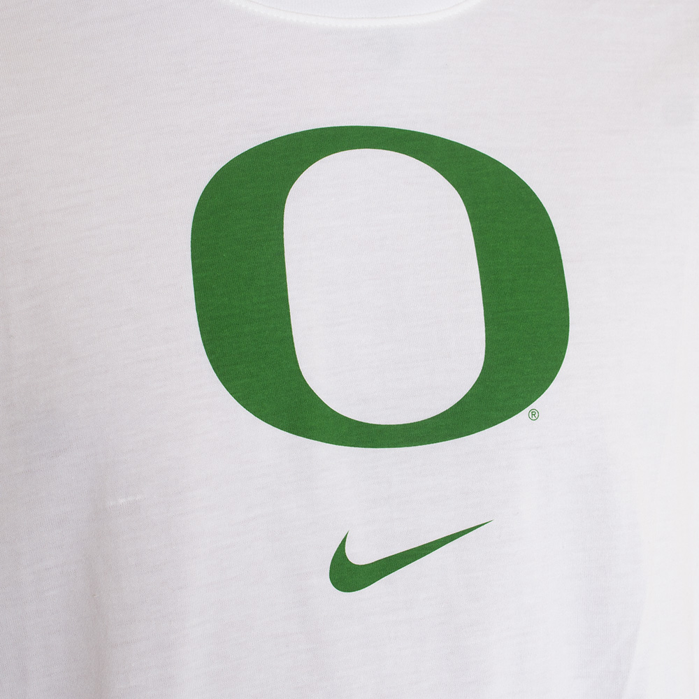 Classic Oregon O, Nike, White, Crew Neck, Men, Unisex, Football, Essential, T-Shirt, 683195